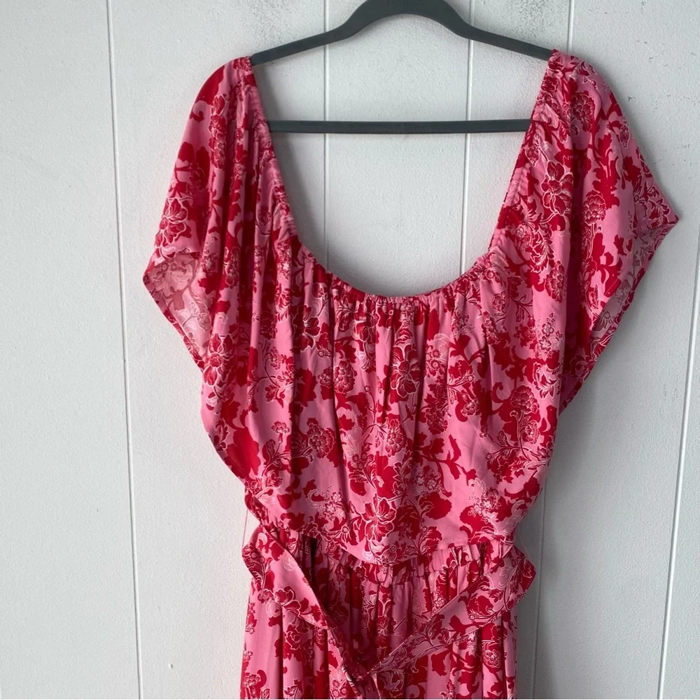 Sugarlips Aiza Floral Otis Off The Shoulder Maxi Dress Curve Size 2X New! - Picture 5 of 15